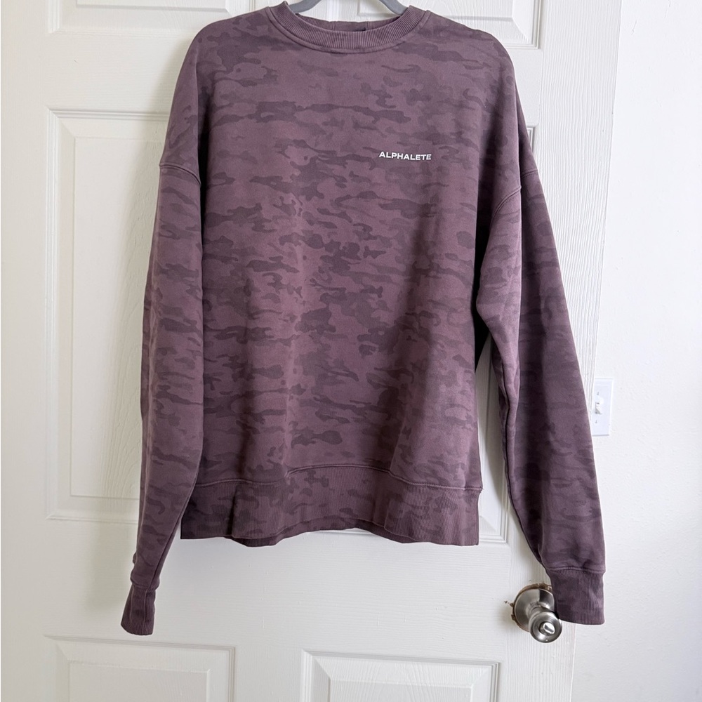 Alphalete Mauve Camo Crewneck